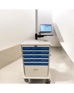 Beckman ELT-15 Legemiddeltralle (15 medisinskuffer + låsbar stor